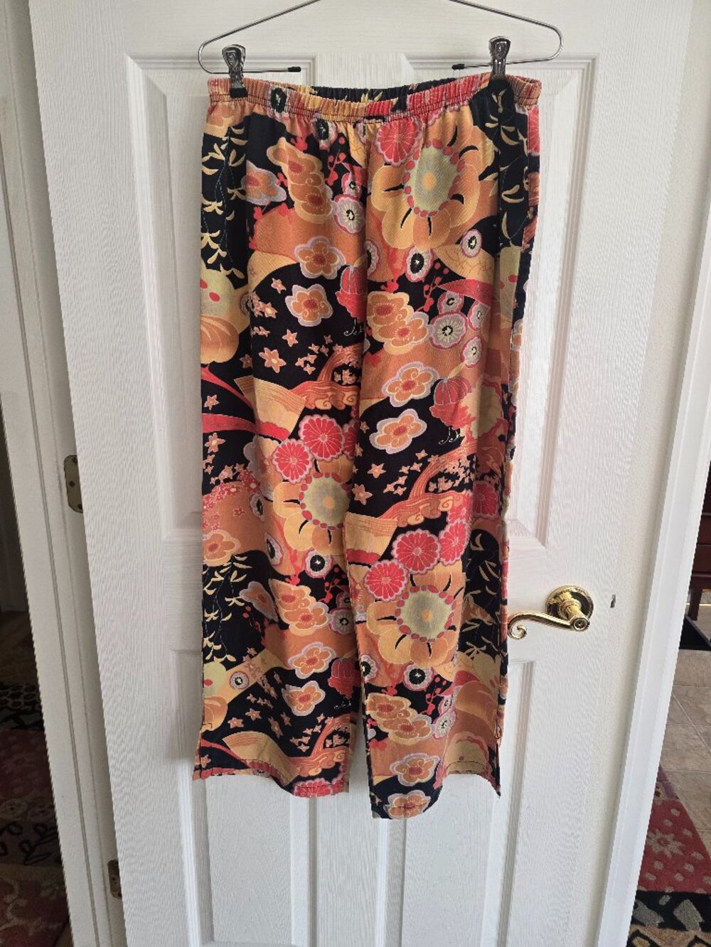 Color Me Cotton Elastic Waist Loungers Pants L